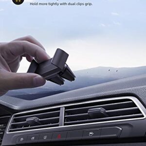 Lamicall Car Vent Phone Mount - Air Vent Clip Holder, Universal Stand Hands Free Cradle Compatible with Cell Phone 14 13 12 Mini 11 Pro Xs Max Xr X 8 7 6 6s Plus SE Smartphones Black