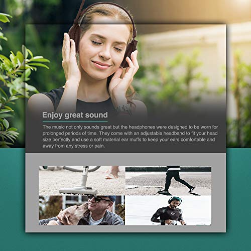 Portable Personal FM Radio Headphones Ear Muffs with Best Reception, Wireless Headset with Radio Built in for Walking, Jogging, Daily Works Powered by 2 AA Batteries (Not Included)