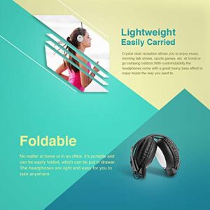 Portable Personal FM Radio Headphones Ear Muffs with Best Reception, Wireless Headset with Radio Built in for Walking, Jogging, Daily Works Powered by 2 AA Batteries (Not Included)