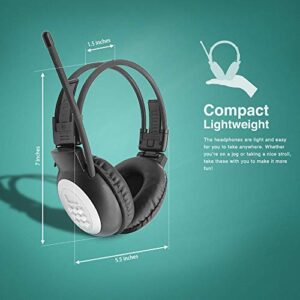 Portable Personal FM Radio Headphones Ear Muffs with Best Reception, Wireless Headset with Radio Built in for Walking, Jogging, Daily Works Powered by 2 AA Batteries (Not Included)