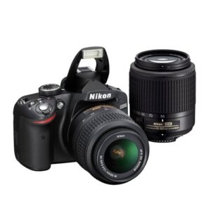 nikon d3200 24.2 mp cmos digital slr with 18-55mm vr and 55-200mm non-vr dx zoom lenses