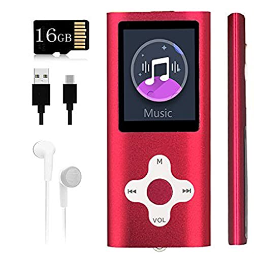 Mp3 Player,Music Player with a 16 GB Memory Card Portable Digital Music Player/Video/Voice Record/FM Radio/E-Book Reader/Photo Viewer/1.8 LCD