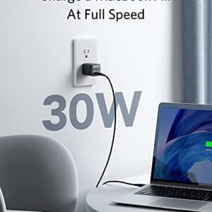 USB C , Anker Nano II 30W Fast Charger Adapter, GaN II Compact Charger (Not Foldable) for MacBook Air/iPhone 13/13 Mini/ 13 Pro/ 13 Pro Max/ 12, Galaxy S21, Note 20, iPad Pro, Pixel, and More