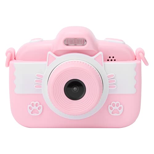 Binyalir Children Digital Camera, Easy to Use Sturdy Video Camera Toy Lightweight with USB Charging Cable for Outdoor for Funning(Pink)