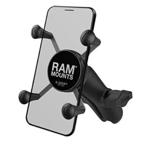 ram mounts rap-hol-un7b-201u x-grip phone holder with composite double socket arm(medium) compatible with ram b size 1″ ball components