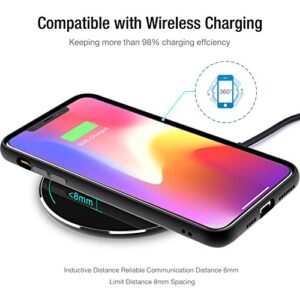 TOZO W1 Wireless Charger 10W Thin Aviation Aluminum Computer Numerical Control Technology Fast Charging Pad Black (NO AC Adapter)