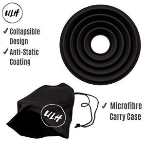 Original ULHgo Ultimate Lens Hood - Camera Lens Anti Reflection Lens Hood -Lens Skirt Antireflection - DSLR Rubber Lens Hoods - Fits 49mm to 82mm Lens Filter Thread - from Kickstarter