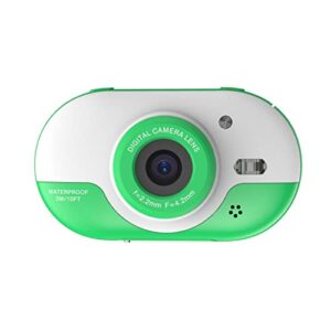 niaviben mini portable digital camera for kid’s waterproof camera front and rear dual 24 million pixel compact camera 2.4 inch green