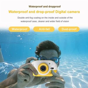 Niaviben Mini Portable Digital Camera for Kid's Waterproof Camera Front and Rear Dual 24 Million Pixel Compact Camera 2.4 Inch Green