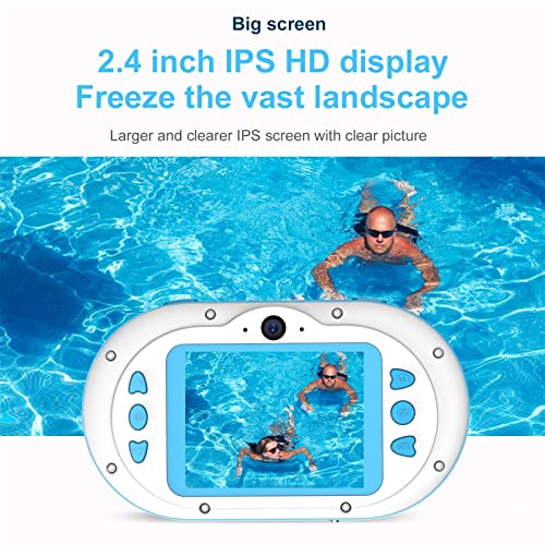 Niaviben Mini Portable Digital Camera for Kid's Waterproof Camera Front and Rear Dual 24 Million Pixel Compact Camera 2.4 Inch Yellow