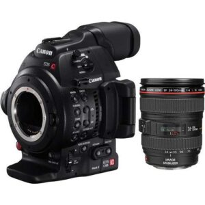 canon eos c100 mark ii cinema eos camera with ef 24-105mm f/4l lens – international version (no warranty)
