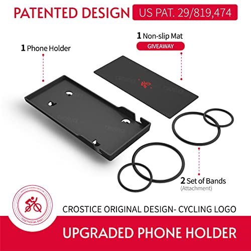 Crostice Phone Holder Compatible with Peloton Bike & Bike Plus, Original Design Phone Tray, Holder for iPhone , Cell Phone Holder Mount, Accessories Fit for Most Phone, Baby Monitor