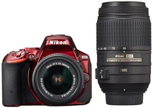 nikon digital slr camera d5500 double zoom lens kit black – international version (no warranty)
