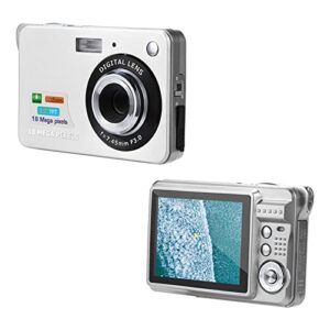 Niaviben Portable Digital Camera 18 Million Pixel High Definition Screen Mini Compact Camera for Home Selfie 2.7 inch White