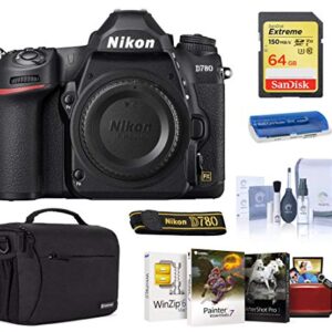 Nikon D780 FX-Format DSLR Camera Body Only Bundle with Case, 64GB SD Card, Mac Software Pack, Cleaning Kit, Card Reader