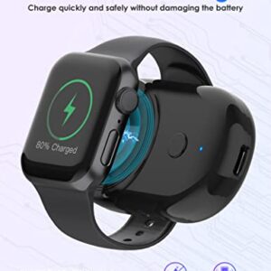 PAOLIMAX Portable Wireless Charger for Apple Watch, iwatch Charger【Upgraded Version】 1100mAh Smart Keychain Power Bank, Portable Magnetic iWatch Charger for Apple Watch Series 7/6/5/4/3/2/SE/Nike