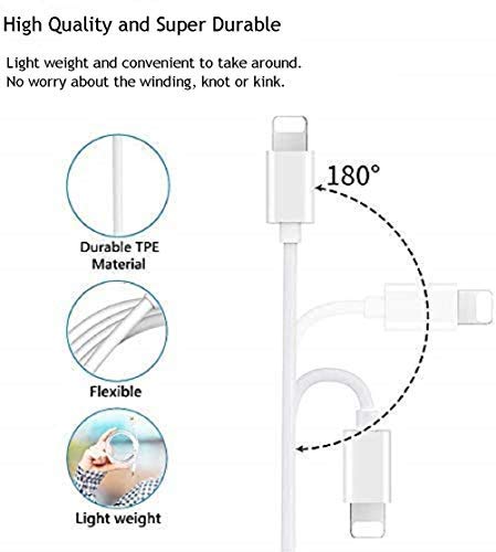 iPhone Aux Cord for Car, Apple MFi Certified Veetone Lightning to 3.5 mm Headphone Jack Adapter Male Aux Stereo Audio Cable Compatible with iPhone 13 13 Pro 12 11 SE 2020 XS XR X 8 7, 3.3FT White