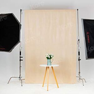 Kate 8FT×10FT Solid Beige Backdrop Portrait Photography Background for Photography Studio Children and Headshots Beige Backdrop Background for Photography Photo Booth