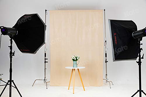 Kate 8FT×10FT Solid Beige Backdrop Portrait Photography Background for Photography Studio Children and Headshots Beige Backdrop Background for Photography Photo Booth