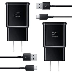 type c charger fast charging,android phone charger block with usb c charger cable 6.6ft for samsung galaxy s22/s21/s20/s10/s10 plus/s10e/s9/s8/s21ultra/s22+/s22 ultra/note 8/9/10/20,2 pack