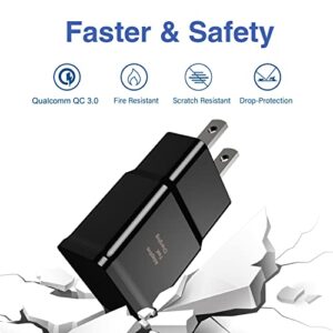 Type C Charger Fast Charging,Android Phone Charger Block with USB C Charger Cable 6.6Ft for Samsung Galaxy S22/S21/S20/S10/S10 Plus/S10E/S9/S8/S21Ultra/S22+/S22 Ultra/Note 8/9/10/20,2 Pack