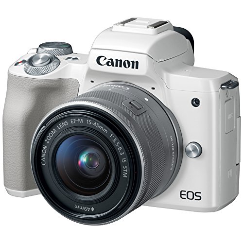 Canon 2681C011 EOS M50 Mirrorless Digital Camera (White) w/EF-M 15-45mm is STM Lens - (Renewed)