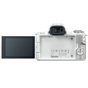 Canon 2681C011 EOS M50 Mirrorless Digital Camera (White) w/EF-M 15-45mm is STM Lens - (Renewed)