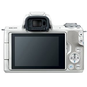 Canon 2681C011 EOS M50 Mirrorless Digital Camera (White) w/EF-M 15-45mm is STM Lens - (Renewed)
