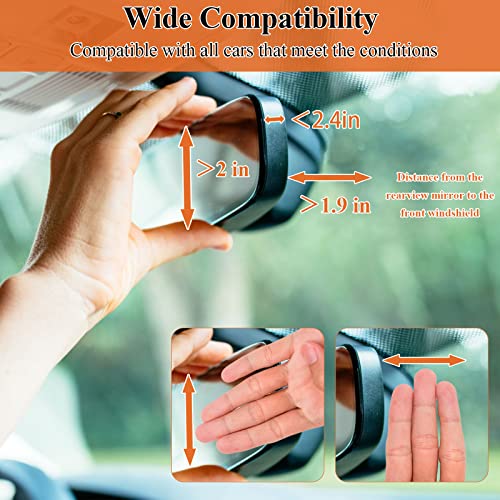 JHZWD Rear View Mirror Phone Holder, Car Phone Holder Rotatable and Retractable Universal Multifunctional Phone Mount for Car