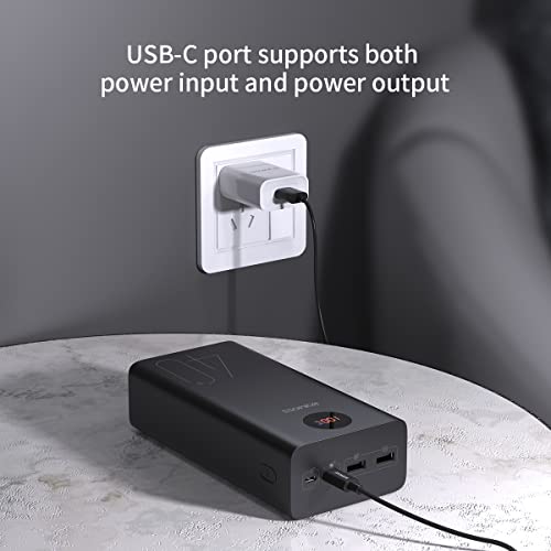 ROMOSS 40000mAh Power Bank, 18W PD USB C Fast Charging Portable Phone Charger, 3 Outputs and 2 Inputs External Battery Pack with LED Display for iPhone 14/13/13 Pro Max, iPad, Samsung Galaxy and More