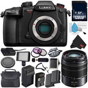 panasonic lumix dc-gh5s mirrorless micro four thirds digital camera international version + panasonic lumix g vario 45-150mm lens (international version) bundle