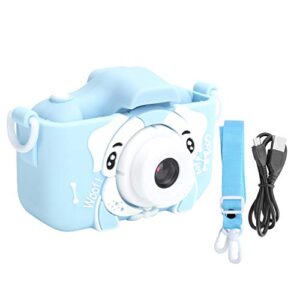 01 kids digital camera, lightweight portable continuous shooting children video digital cameras, for girls and boys birthday gifts toddlers travel use(blue)