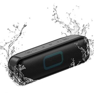 bluetooth speakers, portable speakers bluetooth wireless with 20w loud stereo sound, ipx7 waterproof shower speakers, tws loud party speakers, multi-colors lights, 15 hrs playtime for indoor&outdoor