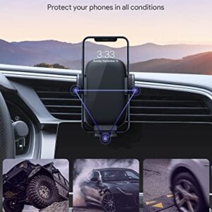 HHJ Phone Mount for Car [Super Stable & Easy] Upgraded Air Vent Clip Car Phone Holder Mount Fit for All Cell Phone with Thick Case Handsfree Car Mount for iPhone Automobile Cradles Universal