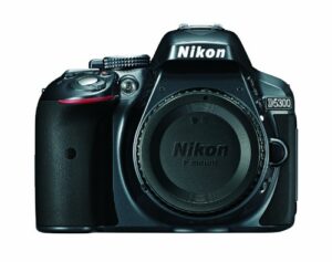 nikon d5300 24.2 mp cmos digital slr camera with built-in wi-fi and gps body only (grey)