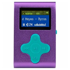 eclipse fit clip 4gb mp3 player – purple/teal