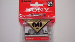 sony 60 minute blank microcassette tapes mc-60, set of 3