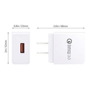 Quick Charge 3.0 Fast Wall Charger for Samsung Galaxy J7 Pro/Sky Pro/Perx,J7 V/J7 Star/Crown/Prime/Eclipse/Refine,J7 Luna/Neo/Max,S6/S6 Plus/S7 Edge /S7 /S4/S3/Note 4/5/Note Edge,5FT Micro Cord