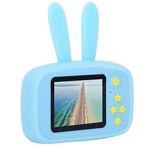 Children Camera, Round and No Corner Angle Shape ABS Children Camera Toy USB Interface with 1200mAh Battery for Kids for Child for Game for Video Recording(X500 Rabbit)