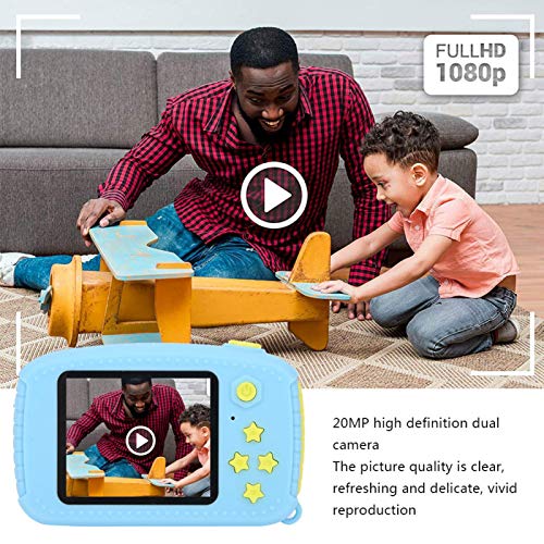 Children Camera, Round and No Corner Angle Shape ABS Children Camera Toy USB Interface with 1200mAh Battery for Kids for Child for Game for Video Recording(X500 Rabbit)