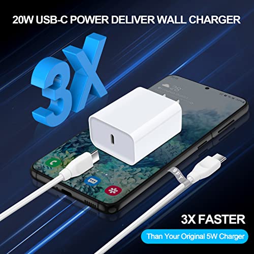 Samsung Charger Fast Charging for Samsung Galaxy S23 S22 Ultra S21 S20 FE 5G A73 A53 A14 A52 A42 A32 A23 A13 A12 A04 A03S,20W PD Charger Block & 9ft C Cable Charger for Pixel 7Pro 7 6a 6 Pro 6 5a 5 4A