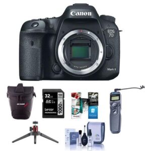 canon eos 7d mark ii dslr camera body, usa. accessory bundle. kit #9128b002
