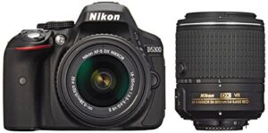 nikon d5300 24.2 mp cmos digital slr camera double zoom lens kit with 18-55mm f/3.5-5.6g ed vr ii + 55-200mm f/4.5-5.6g – international version (no warranty)