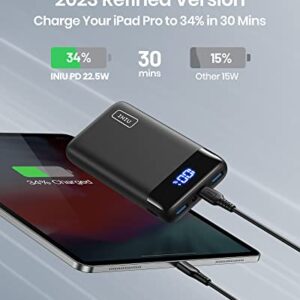 INIU Portable Charger, 22.5W 20000mAh USB C in & Out Power Bank Fast Charging, PD 3.0+QC 4.0 LED Display Phone Battery Pack Compatible with iPhone 14 13 12 Pro Samsung S21 Google LG iPad Tablet, etc.