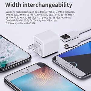 3-Pack iPhone Charger,【Apple MFi Certified】 Lightning Cable Data Sync Charging Cords with USB Wall Charger Travel PlugAdapter Compatible iPhone 14Pro Max/13 Pro Max/12 Pro/11 Pro/XS Max/XR/X/8/7/SE