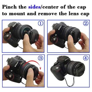 40.5mm Snap-on Lens Cap Cover with Keeper for Sony E-Mount 16-50mm F3.5-5.6 Lens for Sony Alpha a6600 a6500 a6400 a6300 a6100 a6000 a5100 a5000 Camera, ULBTER Lens Cap & Lens Cover Leash -2 Pack