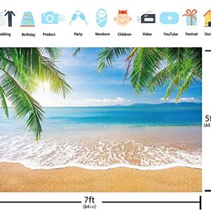 GYA 7x5ft Tropical Beach Background Photo Props for Studio,Wedding,Party Photography Backdrops Vinyl