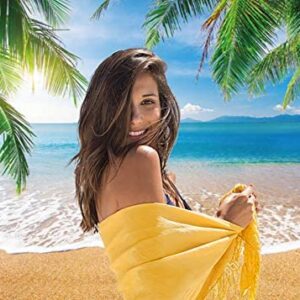 GYA 7x5ft Tropical Beach Background Photo Props for Studio,Wedding,Party Photography Backdrops Vinyl