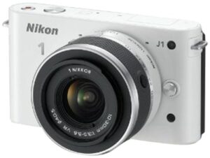nikon 1 j1 compact system camera with 10-30mm lens kit – white (10.1mp) 3 inc
