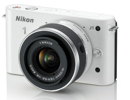 Nikon 1 J1 Compact System Camera with 10-30mm Lens Kit - White (10.1MP) 3 inc